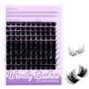 WENDY LASHES Ciglia Finte 200D con Ciglia Inferiori - Ciuffetti 10-16mm Curl D, Kit Extension Ciglia Naturale per Principianti, Effetto Wispy Morbido per Tutte le Occasioni(200D)