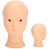 NSXAYIWE Testa di Manichino, Testa di Manichino Testa di Manichino in Silicone Testa di Manichino Per Trucco Testa di Manichino Calvo Testa di Manichino Per Salone di Parrucche(versione senza trucco)