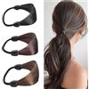 VASANA 3 elastici per capelli intrecciati per parrucca, mini elastici in gomma intrecciati, per parrucche finte, elastici per coda di cavallo, per donne e ragazze, 3 colori (dritti)