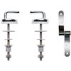 Wirquin 20718162 Kit di fissaggio in acciaio inox con sedile in legno compresso