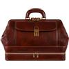 Time Resistance Borsa da Medico Vintage Realizzata in Italia da Esperti Artigiani - Ampia Base Portadocumenti - Borsa Medico Donna per Laptop da 13 Pollici (Marrone)
