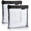 nex|trip Beauty case trasparente per liquidi bagagli a mano, borsa cosmetica trasparente per aereo, set da viaggio, Nero - set da 2, s, Funzionale