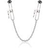 Kutocesy Pinze Per Capezzoli in Acciaio Inossidabile Con Catene Regolabili Con Punte Morbide in Silicone Gioielli Per Il Corpo Non Piercing Per Donne Sex Toy