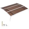 VEVOR Tettoia Parasole per Porta d'Ingresso Finestra da Cortile Balcone Giardino Dimensioni Generali 1200x1000x140 mm, Pensilina da Esterno con Canale di Drenaggio Staffa in ABS Tettoia da Esterno