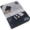 Rillstab Cartella Portablocco A5 con Cerniera, Portfolio Professionale in Similpelle Nera con Blocco Note, Tasche Portadocumenti, Porta Biglietti da Visita e Tasca con Zip