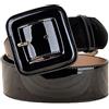 Healvian Cintura larga in PU nera da donna, cintura a vita alta, elegante e confortevole, accessorio di moda per tutte le occasioni