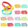 Qhpbuy Braccialetti motivazionali per bambini, braccialetti in silicone, frasi positive, idea regalo per mutachi, regalini