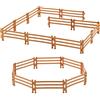 Sumind 40 Accessori per Recinzione per Recinti per Cavalli Set da Gioco per Recinzione in Plastica Stalla per Cavalli Pannello per Animali Fattoria Decorazione Torta Regalo (Stile Carino, Marrone)