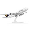 QIYUMOKE 1/240 747 Modellino Aereo Lufthansa per Aereo Boeing 747 con supporto (12 pollici di lunghezza) Kit modello prefabbricato per adulti - Regali creativi da Luftfah