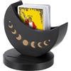 SUMTree Set di supporto per carte di tarocchi, in legno, per fasi lunari, tutti i giorni, Oracle Card Organizer Tarocchi, con porta carte di credito, decorazione per casa, appartamento, ufficio