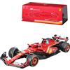 Burago FERRARI F1 SF-24 TEAM SCUDERIA FERRARI N 16 4th EMILIA ROMAGNA IMOLA GP 2024 CHARLES LECLERC - CON VETRINA - WITH SHOWCASE RED BLACK