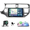 NHOPEEW 2+64G Autoradio per KIA RIO 2012-2015 con Senza fili Carpaly e Android Auto - Stereo auto Android con WiFi GPS Controllo volante EQ Split Screen + Telecamera posteriore e microfono