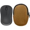 kwmobile Custodia Mouse Wireless per Logitech M240 Silent / M325S - Cover Mouse Wireless Gaming con Cerniera - Astuccio in Velluto a Coste e Neoprene - Verde Oliva