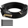 Mygatti Cavo 4K HDMI a DVI 1m,bidirezionale Full HD/1080p adattatore DVI (24+1) a HDMI, placcato oro spina, per proiettori, laptop, TV, PC, lettore DVD, con 5 fascette, Nero