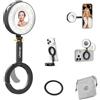 ULANZI ML05 Luce selfie per telefono, Luce ad anello magnetica per selfie con specchio, 9000K CRI≥97, Ring light portatile per smartphone ad angolo completo per viaggi, vlog, foto e video, Nero