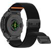 Niboow QuickFit 20mm Nylon Cinturino per Garmin Fenix 8 43mm/Fenix 7S Pro Solar/Fenix 7S/ Fenix 6S/Fenix 6S Pro/Fenix 5S, Traspirante Elastico Sportivo Cinturini per Garmin Descent Mk3S/ Mk3Si-Nero