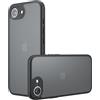 SEIAIYG Cover per iPhone 16e, Custodia Traslucida Opaca Posteriore, Anti-Impronte, Antiurto Sottile Protettiva Case, Nero