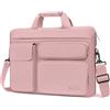 MOSISO 16 pollici Borsa Tracolla Laptop,15-15,6 pollici Custodia PC Compatibile con MacBook Air 15/Pro 16/Pro 15,Dell XPS Plus, Borsa Tracolla con Apertura Laterale&4 Tasche Cerniera, Rosa