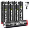 Delyeepow 1.5V USB-C Batterie AAA ricaricabili 1200mWh, Pile Ricaricabili AAA Litio 1500 Cicli con Cavo USB-C, 8 pezzi