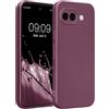 kwmobile Custodia Compatibile con Google Pixel 10a Cover - Protezione Back Case Morbida - Silicone TPU Effetto Metallizzato Lavanda Metallizzato