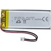 HXJNLDC Batteria ricaricabile al polimero di litio CC 3.7V 450mAh 402050, adatta per prodotti elettronici fai da te 3.7-5V con sostituzione della batteria a 2 fili incorporata e luci LED