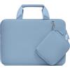 MOSISO 13.3 Pollici Custodia Borsa, 13-13.3 Pollici Porta PC Laptop Compatibile con MacBook Air/Pro 13 / Pro 14, HP Dell ASUS, Borsa Computer Neoprene Maniglia&Borse Piccola Staccabile, Blu Pastello