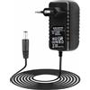 TECHZOCO Alimentatore 6 V 0,6 A, adattatore di alimentazione, alimentatore 6 V 0,6 A, alimentatore da parete, caricatore 6 Volt, adattatore di alimentazione, connettore DC 5,5 x 2,1 mm