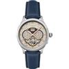 Thomas Earnshaw Baron ES-8187 - Orologio da uomo con movimento automatico a cuore aperto, calendario Grand Date, cassa in acciaio inossidabile da 43 mm, cinturino in pelle, impermeabile fino a 50 m
