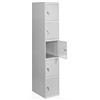Simon Rack Armadietto Spogliatoio in Metallo 1800x400x500 mm, 5 Ante, con Serratura e Chiavi Incluse, Grigio - Simonlocker