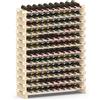 BAKAJI Cantinetta Portavino in Legno con 120 Scomparti Porta Bottiglie di Vino, Champagne, Portabottiglie da Terra, Cantina Angolo Bar per Salotto, Cucina, Bistrot, Ristorante 110 x 35 x 140 cm