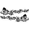Asudaro Adesivo Decorativo per Auto con Fiori di Farfalla, Asudaro 2 Pezzi Decalcomanie Decorazione Lampada per Sopracciglia Impermeabile Farfalla Adesivo Cofano per Auto per Suv Camion Murale 30cmx11cm