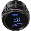 LKRXW Indicatore di Boost per Auto 52mm Turbo Boost Manometro Con Sensore | 12V Blu Luce Digitali Turbo Pressione Strumenti Calibro Spinta Gauge Misuratore -1 a +3 Bar