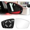 Altsbaos 1PCS Vetro Specchio Compatibile con VW UP 121/122/BL1/BL2 Specchietto 2017+, Compatibile con VW Polo 6R/6C Specchio Retrovisore Riscaldato 2009-2017（Destro)