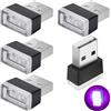 CTRICALVER Luci Ambiente Auto, Mini luci usb, LED Interni USB, Interni per auto luce portatili, luce d'atmosfera per auto, per Banca di alimentazione per laptop, 5 pcs rosa