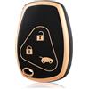 Cover Chiave Auto In TPU Per Renault Twingo, Master, Kangoo, Clio, Trafic, Duster, Vivaro, Espace – Argento/Nero, Protezione Antigraffio