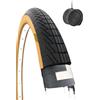 ECOVELO Copertone 20 x 1.75 (47-406) + Camera d'Aria per Graziella Bicicletta Bici City Bike Nero Para