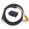 CHILDMORY Adattatore da 3RCA a scart cavo AV convertitore Switcher con cavo HDMI-AV da 1,5 m per PS4 TV DVD VCR HDTV