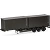 Herpa camion in miniatura rimorchio portacontainer 3 assi con 2 container da 20 piedi Bundeswehr, miniatura in scala 1:87, pezzo da collezione, Made in Germany, plastica
