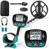 GJCrafts Metal detector per adulti e bambini, 5 modalità, rilevatore d'oro professionale, bobina di ricerca impermeabile IP68 da 26 cm con display LCD, alta sensibilità (TX910)