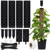 Ziyonix Pali di Muschio di Plastica Sfagno per Palo Moss Pole Muschio Bastoncini per Pianteimpilabili in Plastica con Piante Supporto per l'irrigazione Fascette, Bastone Muschio Autoirrigante, Nero