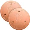 Mellbree Disco pulito per vasca per uccelli in rame puro al 99,99%, 2 pezzi, Mellbree 0,6 mm di spessore, design autopulente, mantiene l'acqua fresca tutto l'anno, misura universale per vasche per uccelli e