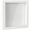 Rseuphiee 3D Cornice Profonda, 20x20 cm Legno Cornice per Oggetti Fino a 3 cm, Cornice Portafoto 3D da Eiempire, Bianco Cornice Quadrata, Ombra Profonda Box, per Fiore, Regali, Souvenir