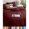 Utopia Bedding Copripiumino Una Piazza e Mezza - Microfibra Copripiumino 200x200cm + Federe 50x75cm - Bordeaux
