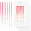 mciskin 24 pezzi candele di compleanno oro rosa,decorazioni di torta oro rosa, candele di festa lunghe di perla per ragazze ragazzi uomini donne festa di compleanno, decorazioni di anniversario di nozze