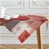 Kiatuniya Tovaglia 100 x 100 cm Runner da Tavolo Rosso Arte Moderna Pittura Tovaglie Corte Decorazione da Tavola in Lino Lavabile Estetica per Feste Autunnali Matrimoni Vacanze Compleanno