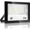 YZYFACAI Faretto Led da Esterno 50W, Impermeabile IP67 7000K 5000LM, Bianca Fredda, Illuminazione da Parete per Esterni, Giardino, Patio, Garage, Ingresso