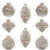 KI Store 8 pezzi palline di natale vetro champange silber palla di vetro glass ciondoli e pendenti palline ornamento di mercurio deocro natalizio Appendiabiti Decorazioni natalizie Addobbi