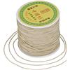 FASHEWELRY Filo per perline in nylon da 0,8 mm 91,44 m/rotolo Cordoncino per macramè per nodo cinese per gioielleria fai da te per collane e braccialetti, colore BurlyWood