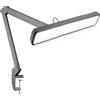 Neatfi XL Lampada da Lavoro LED per Tavolo Manicure, Hobby, Banco da Lavoro e Ufficio - Luce da Scrivania con Testa da 56 cm | 4 Livelli di Luminosità (Argento, Non-CCT con morsetto)