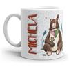 Paolo Chiari Tazza in Ceramica Caffè e Tè, Personalizzata con Nome, Idea Regalo Compleanno per Amici e Familiari, Certificata per Alimenti, Adatta al Microonde, Made in Italy (Michela)